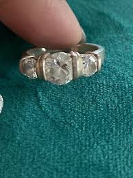 Vintage Stetling Silver .925 CZ 3 Stone ring Sz 6 1/2 | eBay