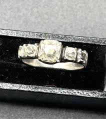 Antique Diamond Paste Ring: Edwardian Sterling Silver ...