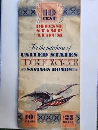 Savings Bond 10 Cent Defense Stamp Album 1942 United States ...
