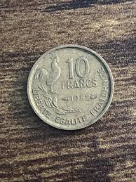 1952 France 10 Ten Francs Aluminum-Bronze Head left ...