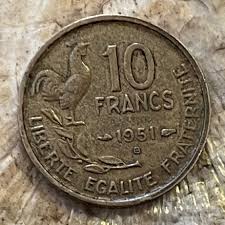French 10 Francs Coin: Gallic Rooster, Marianne, Jewelry ...