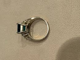 Natural 3.5 Ct Emerald Cut Emerald and 0.30 Carat Diamond ...