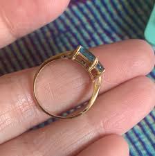 Blue Topaz Bypass Ring - 10k Gold - Vintage – Vintage Paris ...