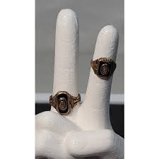 10K Gold 1940 Washington Highschool Class Ring & 10K 1942 ...