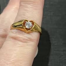 vintage ring size 8 CZ 14K electroplated | eBay