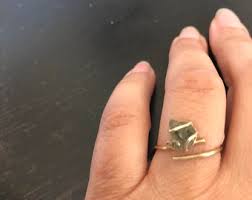 Gold MOLDAVITE RING - Natural Raw Gems Directly From Czech ...