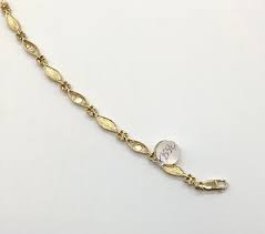 14k Yellow Gold Black Opal Inlay Bracelet: Fine Jewelry Gift ...