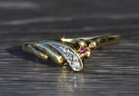 The Dandridge: Ladies 14K Gold Cocktail Ring with Diamonds ...