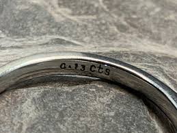 9ct White Gold Diamond Ring, UK Size N, US Size 7, EU Size ...