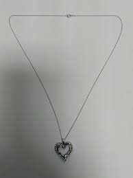 10K WHITE GOLD .45CTW DIAMOND HEART PENDANT NECKLACE 18" | eBay