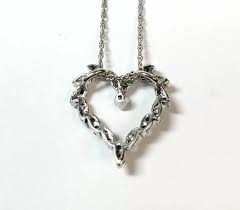 High Quality 1/3 Carat Diamond and 1/3 Carat Sapphire Heart ...