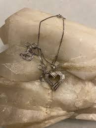 Sterling Silver, 85+ Baguette & Round Cut Diamonds, Heart ...