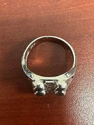 Men's Sterling Silver "Skulls" Ring Very Nice Design Size 13 ...