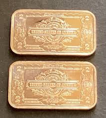 Lot of Two 1 ADVP Ounce .999 Fine Copper George Washington ...