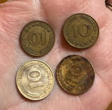 7 Vintage German Coins - 1 Deutsche Mark and 6 Pfennings - Etsy
