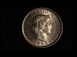 1968 20 Rappen Switzerland Coin (10.5 Million Produced ...