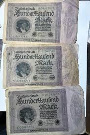 Vintage 1923 Germany 10000 Mark Banknote Lot of 3 | eBay