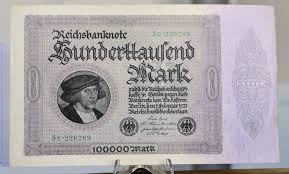 1923 Germany 100,000 Mark Banknote - Reichsbanknote ...