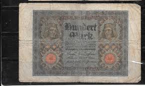 GERMANY #69b 1920 GOOD CIRC ANTIQUE 100 MARK OLD BANKNOTE ...