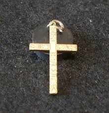 Vintage Christian Cross 12K GOLD Pendant in Good Condition ...
