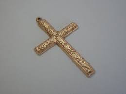 Victorian Renaissance Revival 14K Gold Cross Pendant ...