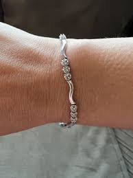 3Ct Round Cut 3mm Moissanite Tennis Women Bracelet 14K White ...