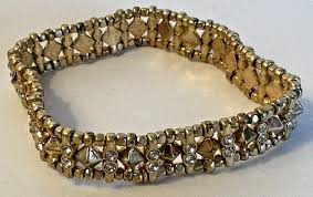 Stella and Dot Gold Tone Rhinestone Stretch Bracelet | eBay