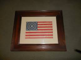 Framed 37 Star Antique Medallion American Flag 16 1/2" x 13 ...