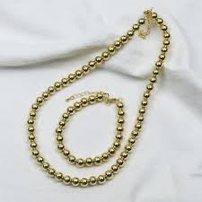 Gold Ball Necklace - Trendy Beaded Jewelry for Men & Women
