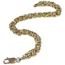 14k Decorative Italian Dense Interwoven Chain Bracelet. For ...