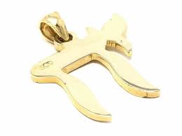 14k Yellow Gold Hebrew Symbol to Life Jewish Chai Charm ...