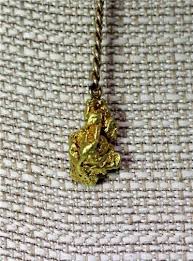 14K Gold Antique Watch Fob Chain & Natural Gold Nugget 14 1 ...