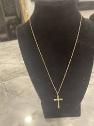 Cross Pendant Vintage Mid Century 40s to 50s 12KGF With 18in ...