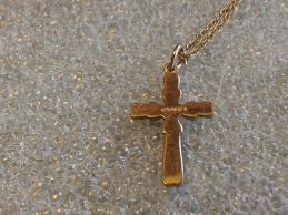 1/20 14K White and Yellow Gold Filled Cross on 18" Rope Chain - Etsy