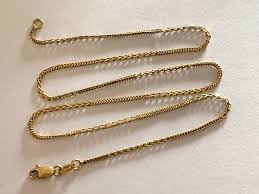 18ct 750 Gold 16" Chain For Sale at 1stDibs | 750 chain, 750 ...