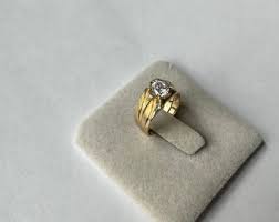 14kt Yellow Gold CZ Engagement Ring With Promise Ring - Size ...