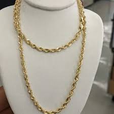 unbrand | Jewelry | Kt Real Gold Rope Chain | Poshmark