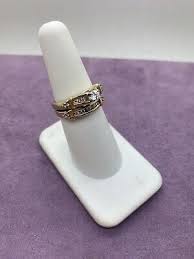 14kt White/Yellow Gold .40tdw I2-I3,G-H Diamond Ring&Band Sz 5.75 & 6 953864-1 | eBay