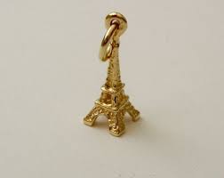 Genuine SOLID 9K 9ct YELLOW GOLD 3D Paris Eiffel Tower Charm ...