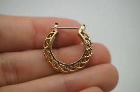 Vintage Pair of Gold Tone Braided Rope Twist Filigree Hoop ...