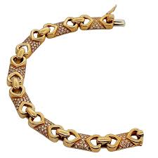 Vintage Diamond Gold Hearts Bracelet - Etsy