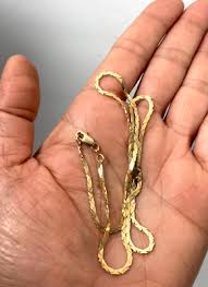 Gold Ladies Solid Triangle Link Chain 14K | 18 inch | 1.70mm ...