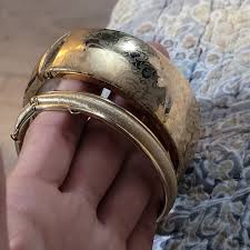 Jewelry | Vintage Bangle Bracelet Goldtone Marked Hong Kong ...