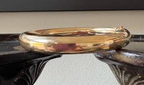 Vintage CA Gold Filled Classic Hinged Bangle Bracelet ...