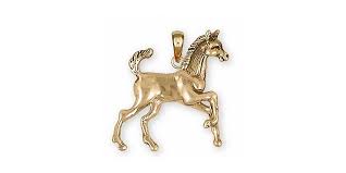 Horse Pendant Jewelry 14k Gold Handmade Horse Pendant EQU4 ...
