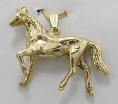 HORSE14K SOLID GOLD PENDANT MEDIUM. | eBay