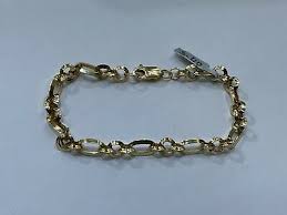 18k Yellow Gold Chain Link Bracelet 7 Inches | eBay