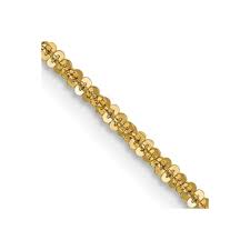 Real 14kt Yellow Gold 1.5mm Cyclone Chain; 20 inch; Lobster ...