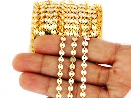 Gold Filled Round Sequin Disc Chain, 4 mm Round Disc, (GF ...