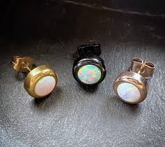 Opal Surgical Steel Stud Fashion Earrings for sale | eBay